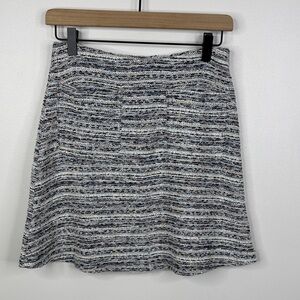 LOFT Ann Taylor Boucle Multicolor A Line Tweed Mini Skirt Womens Size Petite XS